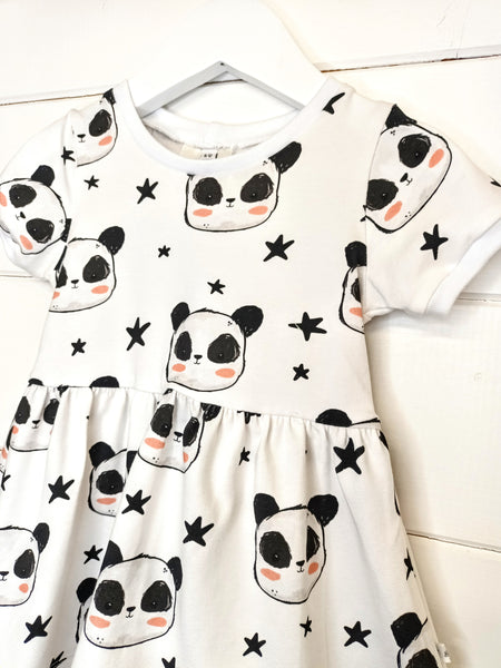 Perry Panda Twirl Dress, Cap Sleeve