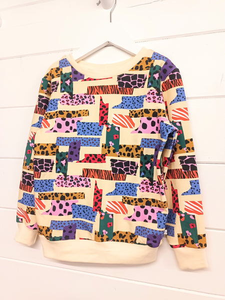 Washi tape Long Sleeve Top