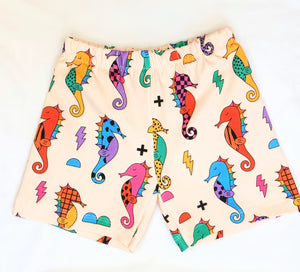 Seahorse Cream Board Shorts
