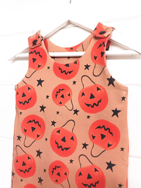 Halloween Pumpkin Treat Romper