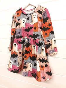 Halloween Boo-tiful Twirl Dress, Long sleeve