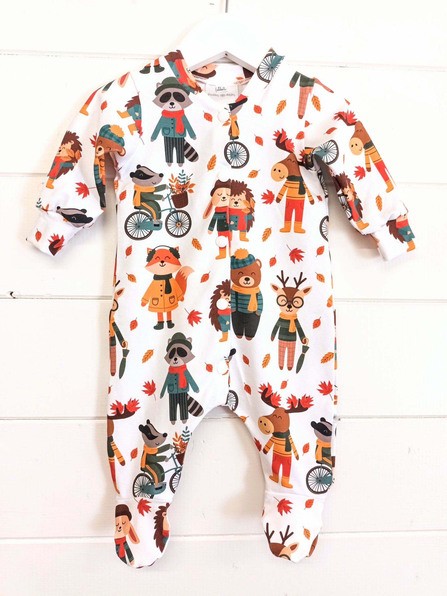 Fall Friends Sleepsuit, Super Soft, Cute and Cosy for Day or Night