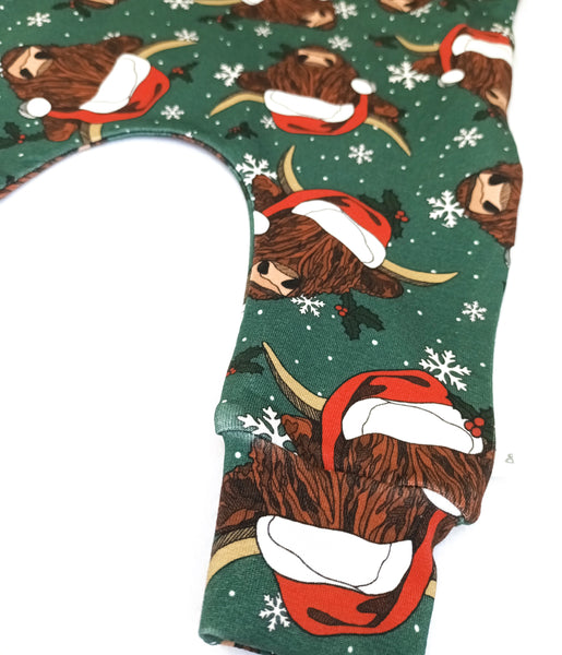 Highland Cow Christmas Romper