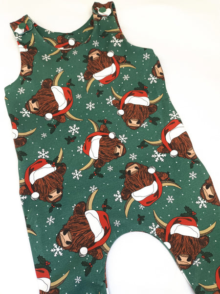 Highland Cow Christmas Romper