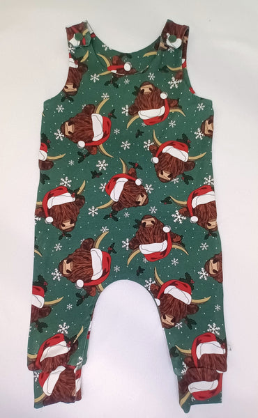 Highland Cow Christmas Romper