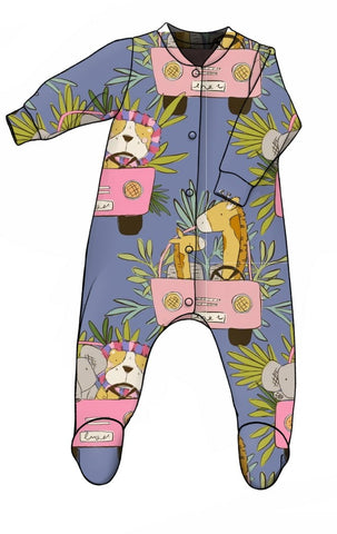 Jungle Tours Blue Sleepsuit