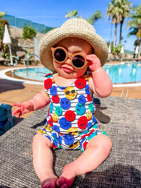 Summer Smiley Shortie Romper, New Summer Collection!