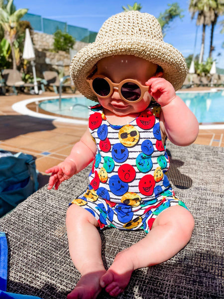 Summer Smiley Shortie Romper, New Summer Collection!