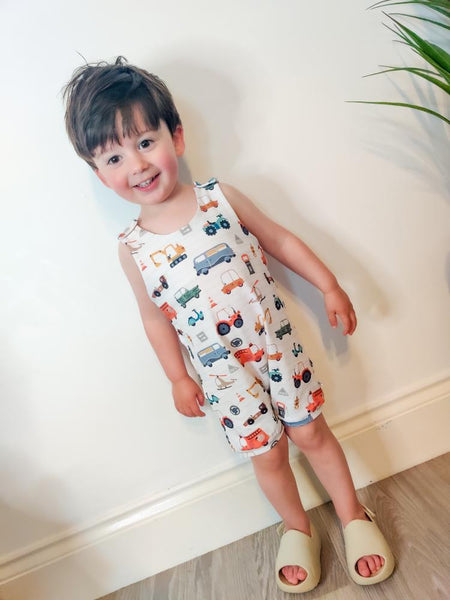 Tiny Transport Shortie Romper, New Summer Collection!