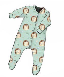 Mint Hedgehog Sleepsuit