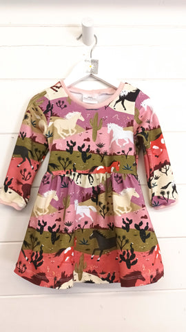 Wild Horses Twirl Dress, Long Sleeve AW25/26