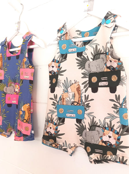 Jungle Tours Neutral Shortie Romper