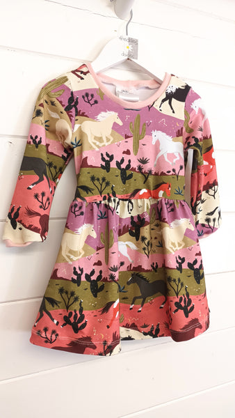 Wild Horses Twirl Dress, Long Sleeve AW25/26