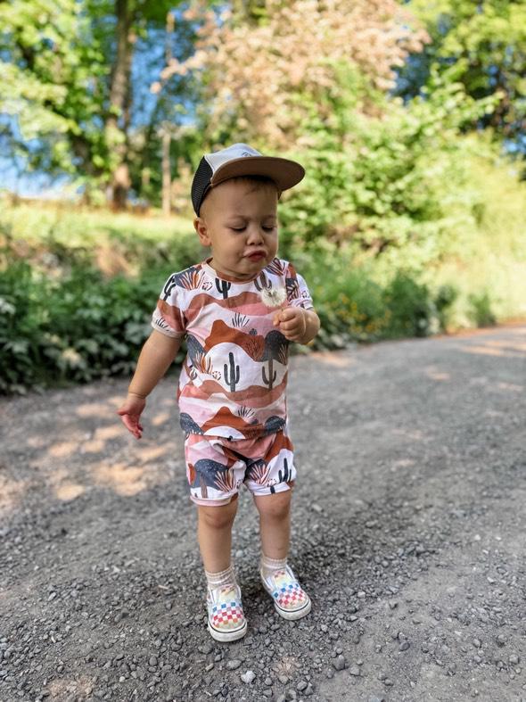Boho Desert Co-Ord T-Shirt & Shorts Set
