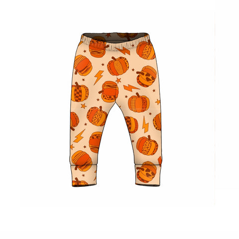 Halloween Pumpkin Bolt Leggings PRE ORDER