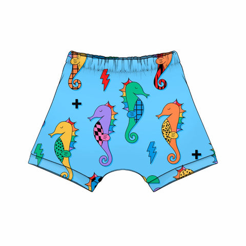 Seahorse Blue Shorts