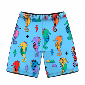 Seahorse Blue Board Shorts