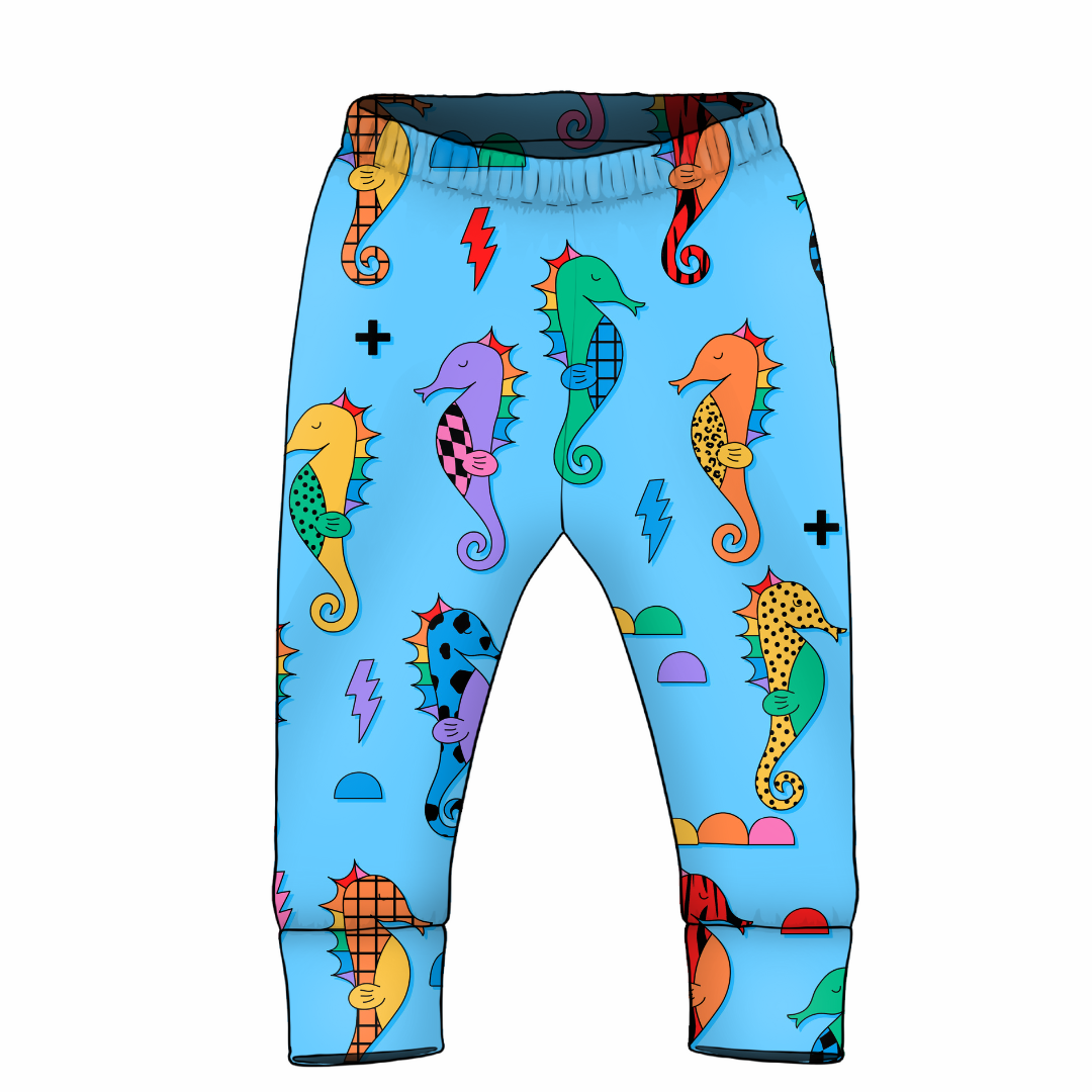 Seahorse Blue Leggings