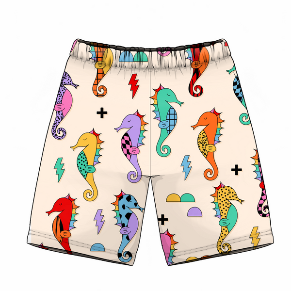 Seahorse Cream Board Shorts SALE