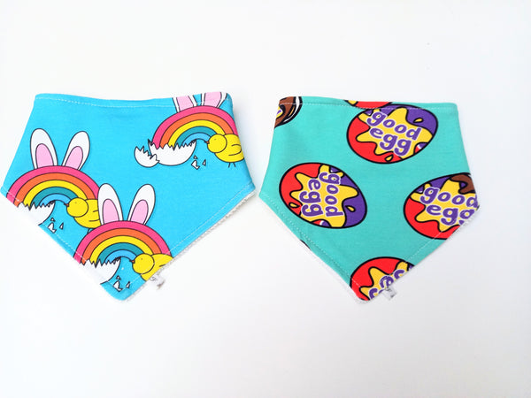 Freckles and Daisies Easter Good Egg Dribble Bib - Bamboo Lined