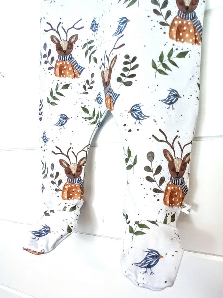 Oopsie Deer Footed Romper, Cute and Cosy for Autumn and Christmas