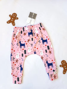 Christmas Gingerbread Pink Leggings SALE
