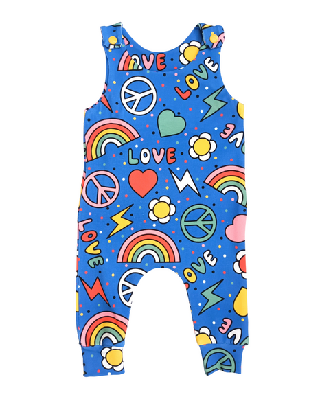 Peace & Love Blue Romper, New Spring Collection!