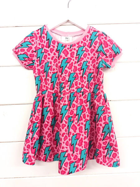 Twirl Dress, Ziggy Bolt Pink, New Spring Collection
