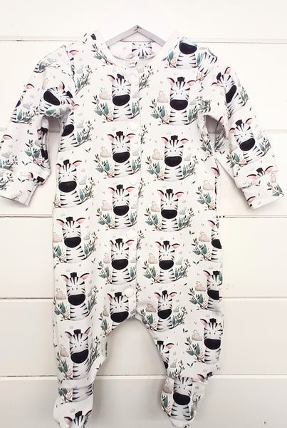 Zebra Zebedie Sleepsuit, Super Soft, Cute and Cosy for Day or Night
