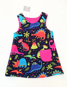 Freckles and Daisies Dinosaur Reversible Dress