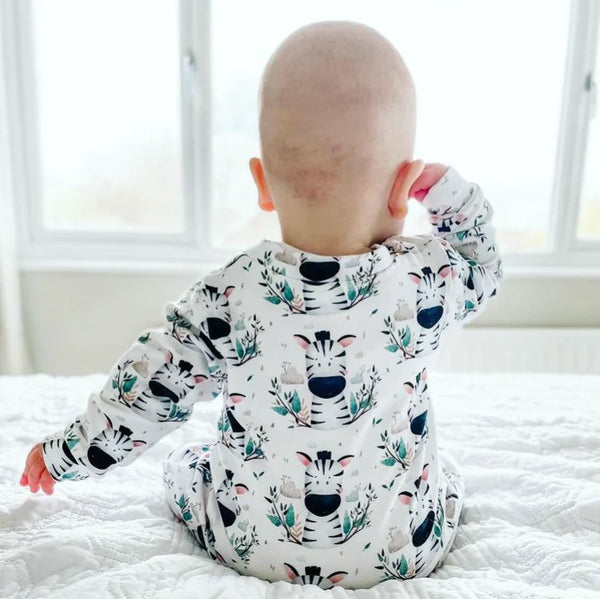 Zebra Zebedie Sleepsuit, Super Soft, Cute and Cosy for Day or Night