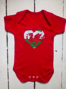 Freckles and Daisies Wales Heart or Star Embroidered Onesie